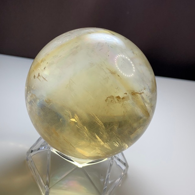 no1.虹有り♪レインボー大玉カルサイトスフィア