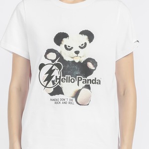 SALE【HIPANDA ハイパンダ】レディース Tシャツ WOMEN'S REAL PANDA PRINT SHORT SLEEVED T-SHIRT / WHITE・BLACK