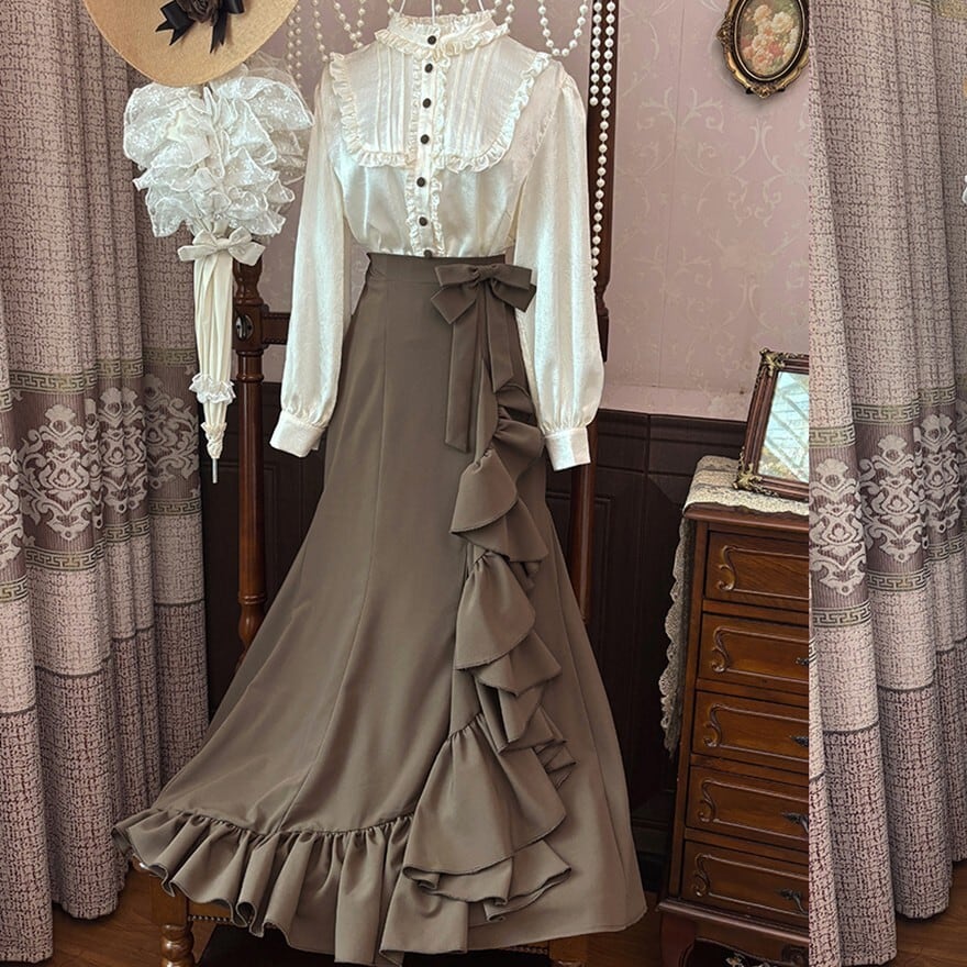 【予約商品 12月下旬出荷】 パンクロリィタ ブラウス ゆったり 控えめ イベント衣装