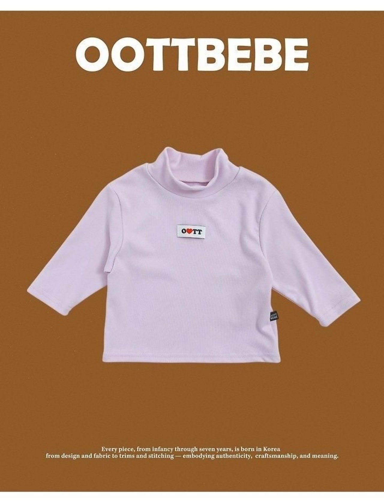 韓国子供服 / 26winter / oottbebe / ぷにぷにタートルネックT / ベビー&キッズ / 冬服 *XS~XL*