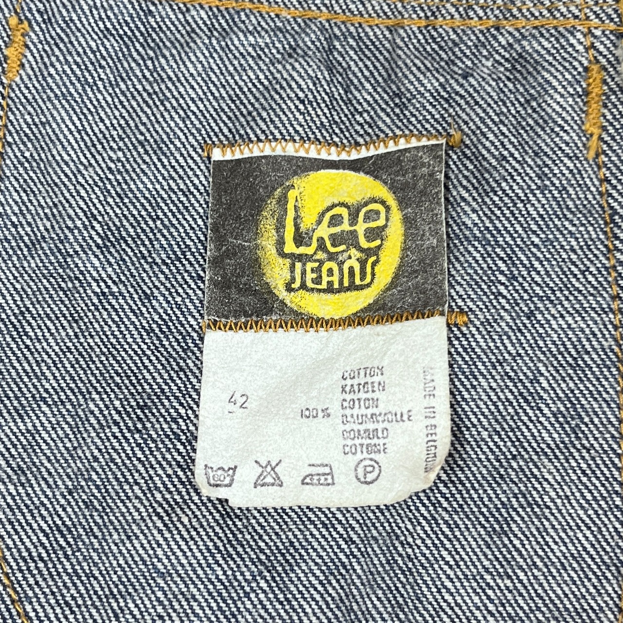 70〜80年代 ベルギー製 ユーロ Lee リー デニムジャケット メンズM相当 