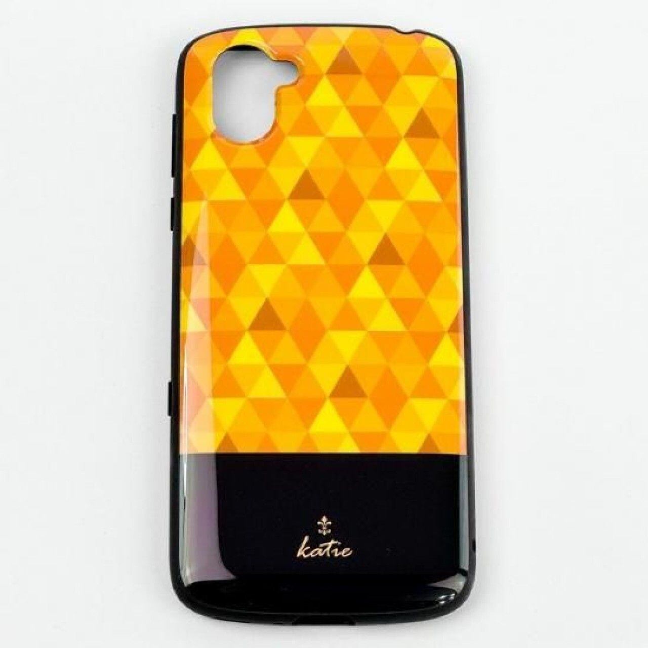PALLET AIR Katie ハイブリッドケース AQUOS R3 SH-04L/SHV44 耐衝撃 PC×TPU モザイクイエロー
