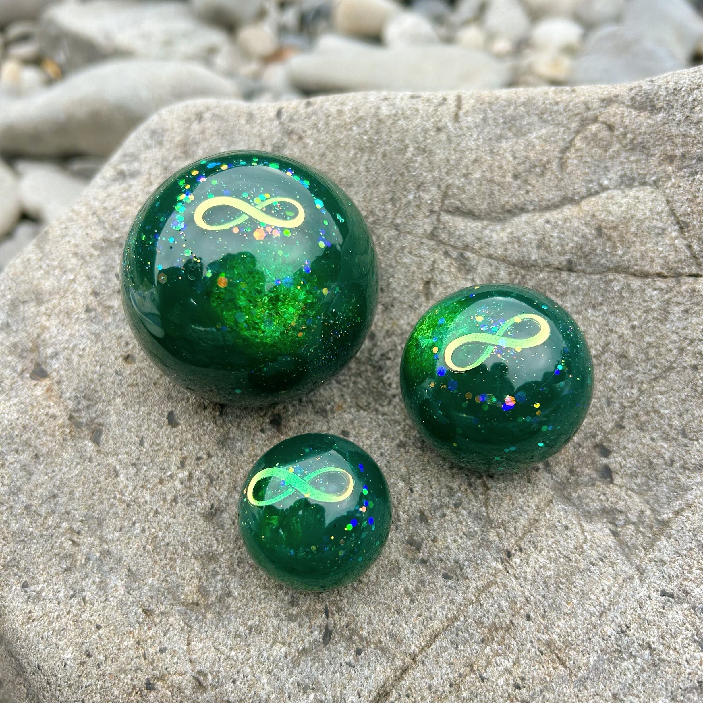 【緑龍】龍の宝玉オルゴナイト(みつ玉)四万十川