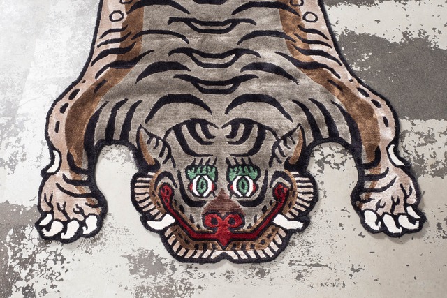 Tibetan Tiger Rug 《Mサイズ•シルク069》チベタンタイガーラグ