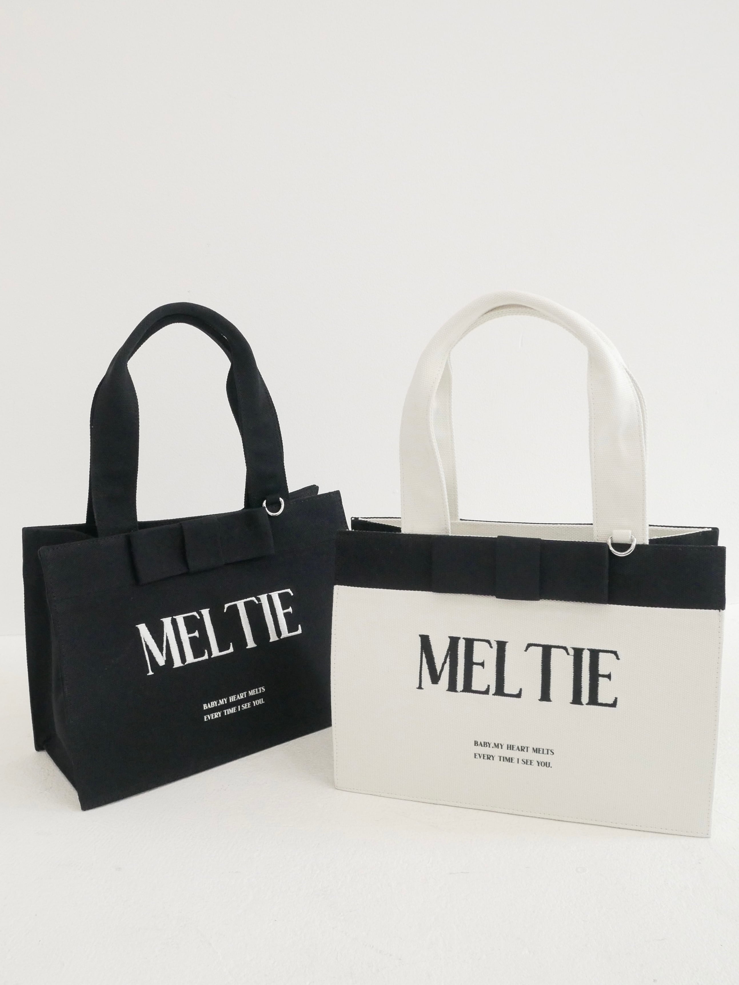ribbon canvas tote bag〈MEDIUM〉 | meltie