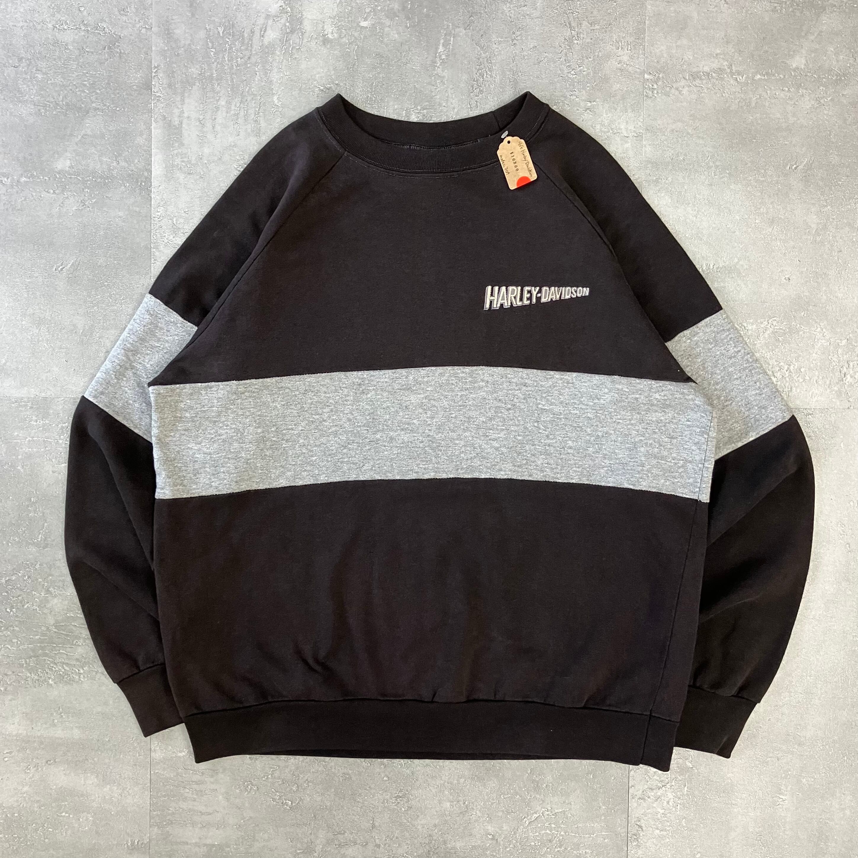 Harley-Davidson ハーレーダビッドソン 90s スウェット ラグランスリーブ 刺繍 No.1656
