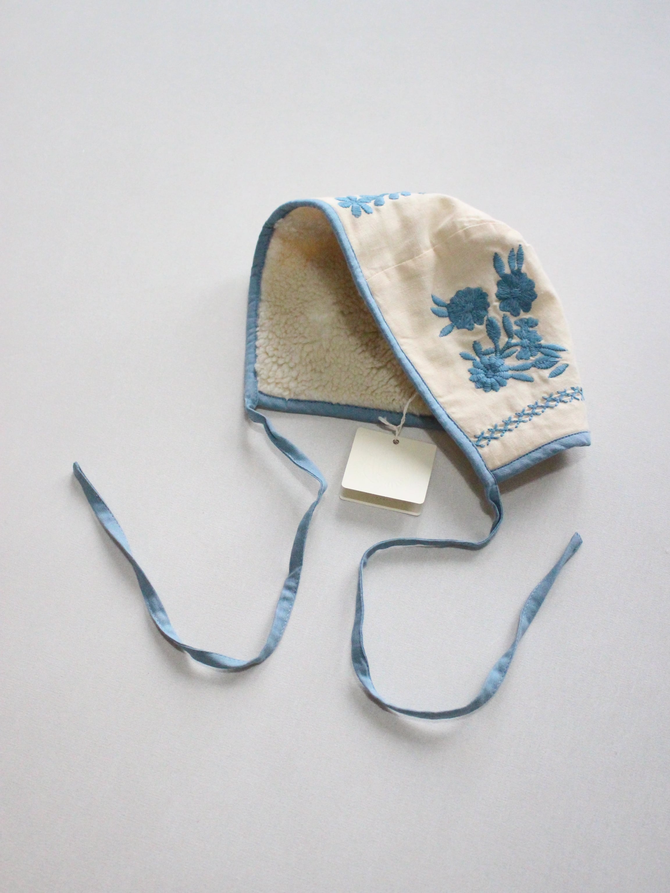 帽子 Apolina JONI BONNET 2years+ Cotton woven embroidered bonnet vintage inspired child