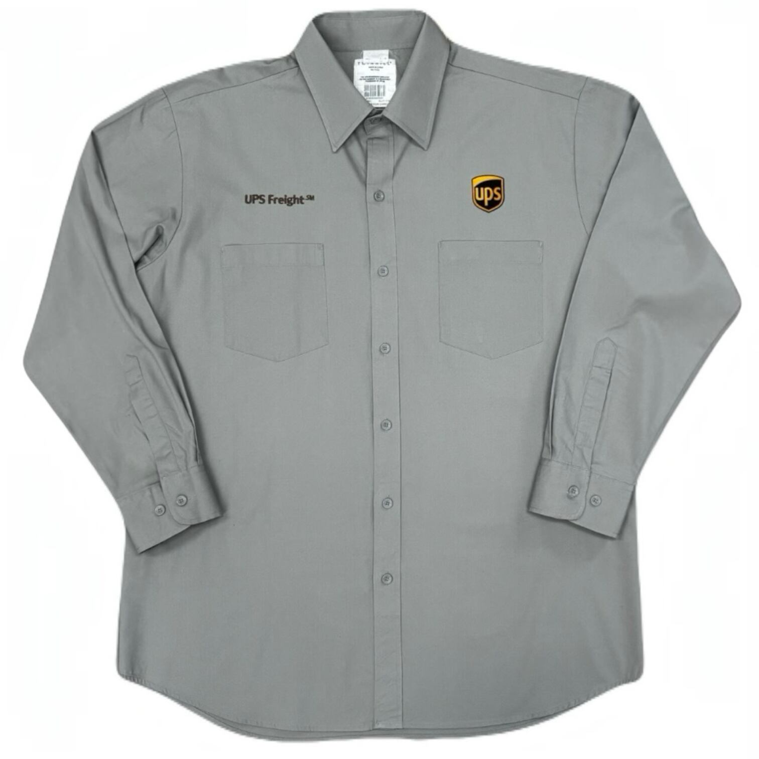 UPS Freight / Official Uniform Twill Work Shirt / Gray / XL