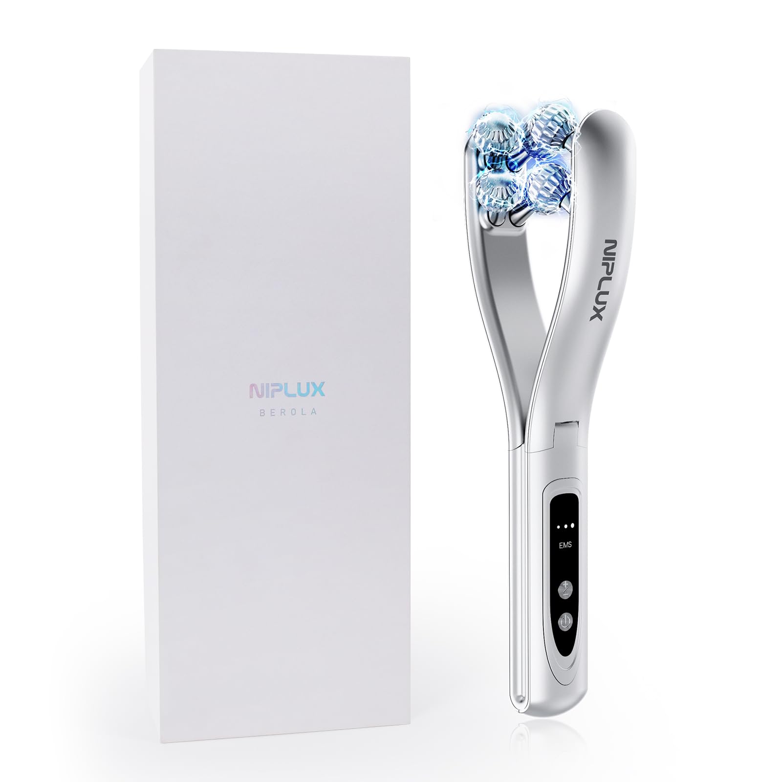 NIPLUX 美顔ローラー EMS RF波 8個ローラー NIPLUX BEROLA 左右対称 リフトケア 美顔ローラー EMS 美顔器 ラジオ波