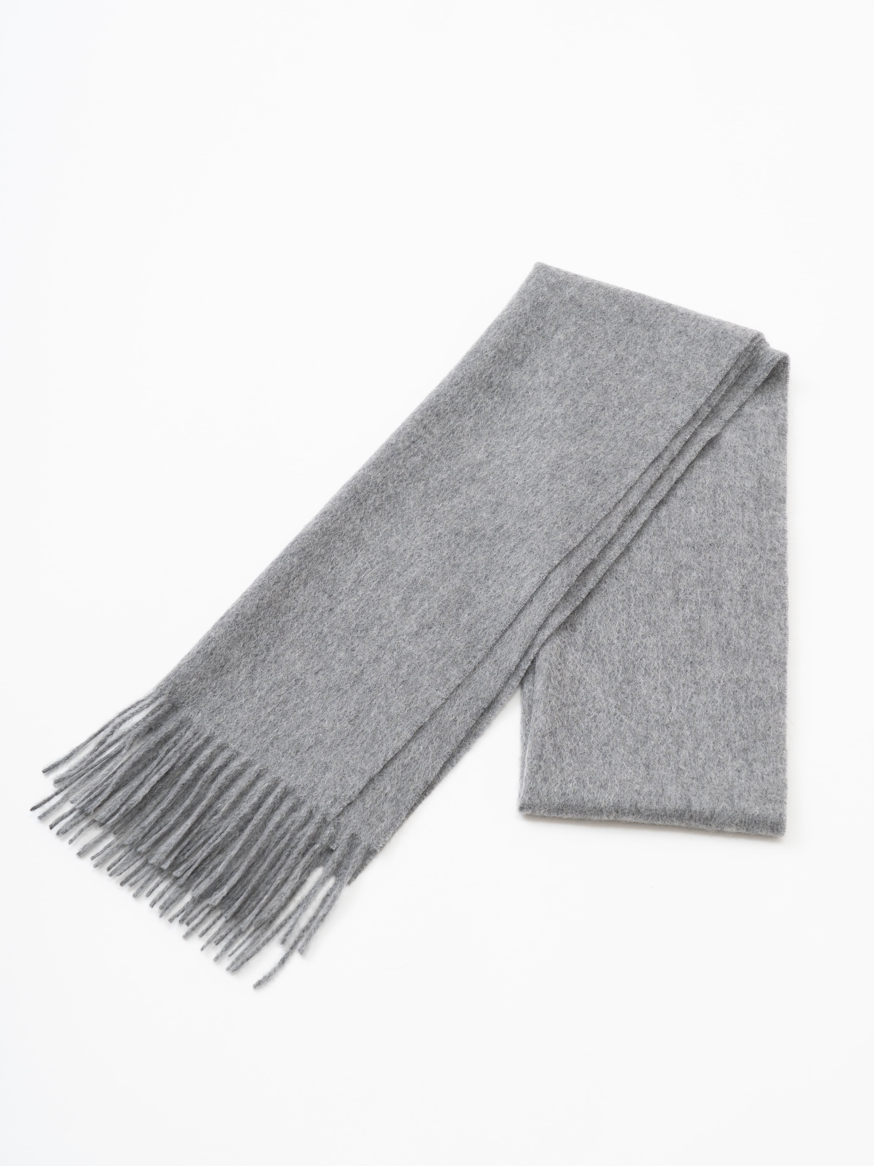 Hirano - ヒラノ/トップグレー レギュラーマフラーカシミヤ100