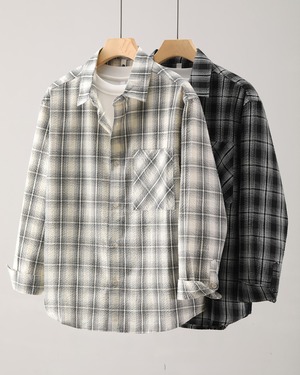 ソフトタッチ チェックシャツ 2色　A0220