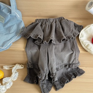 秋多重フリル巻きスカートデザインボトムス