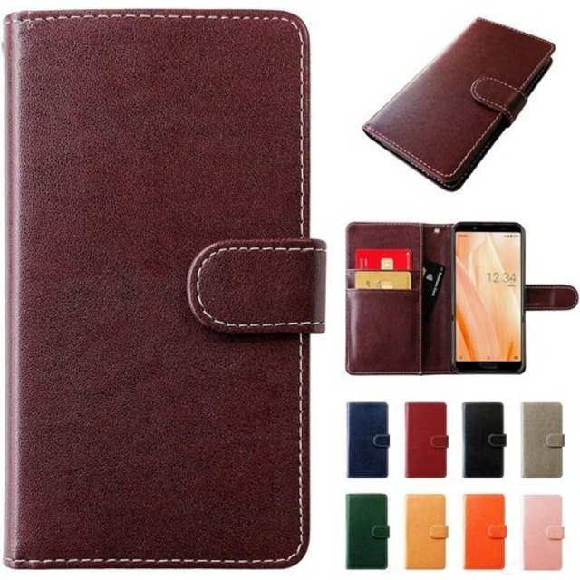 かんたんスマホ 705KC ケース 手帳型 カバー 手帳型ケース 705KCケース 705KCカバー 705KC手帳 705KC手帳型 705KC手帳型ケース 705KC手帳型カバー スマホケース スマホカバー 手帳 手帳型カバー 部長 ダークブラウン 5