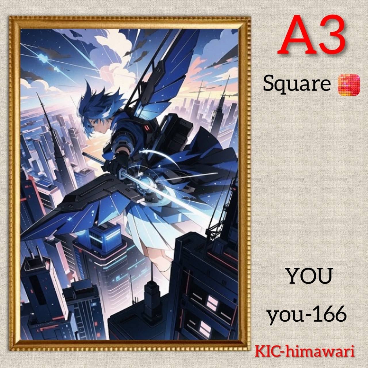 A3サイズ 四角ビーズ【you-166】ダイヤモンドアート