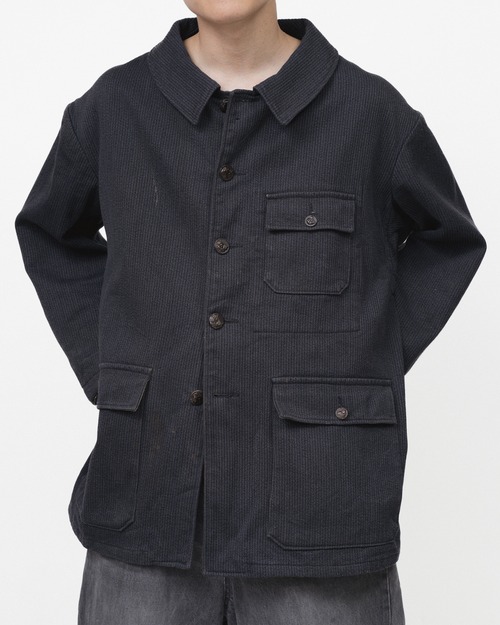 [1940-50s] "NOVEL" Animal Buttons French Cotton Pique Hunting Jacket