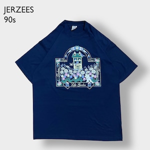 【JERZEES】90s USA製 かわいい系 プリント Tシャツ イラスト 1996 XL  ビッグサイズ 半袖 OLD ビンテージ ヴィンテージ  US古着