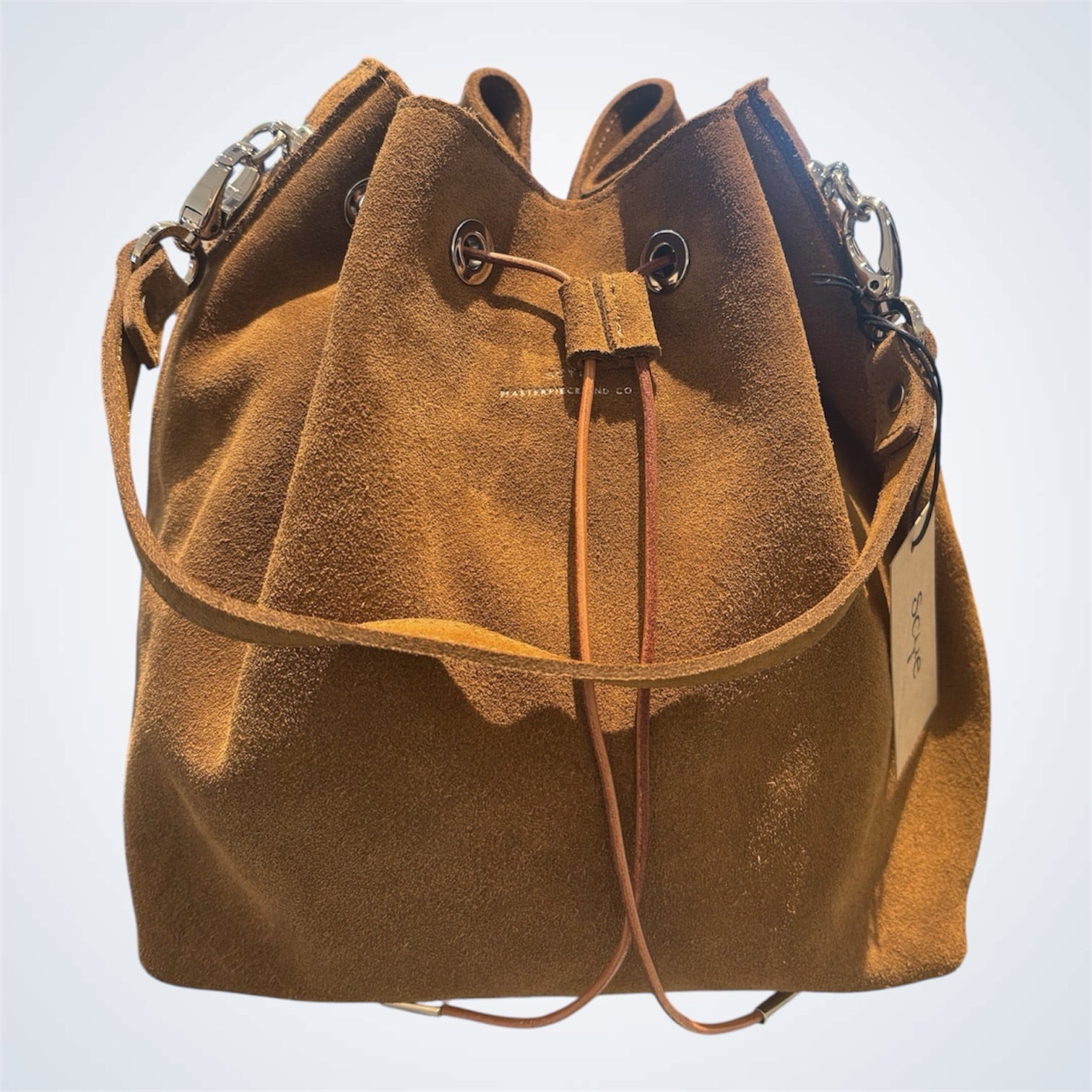 SCYE Suede Touch Drawstring Bag