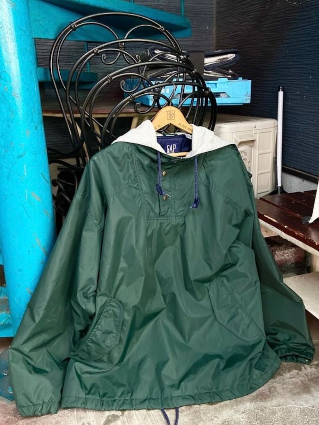 デカタグ 90s OLD GAP オールドギャップ ナイロン アノラック パーカー  