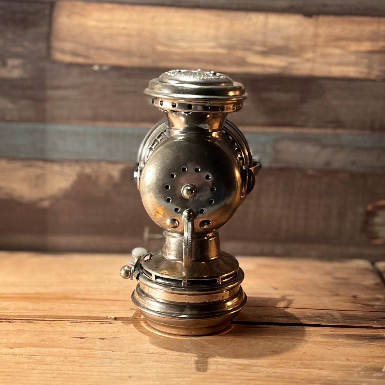 The Badger Brass Solar Bicycle  Lamp 