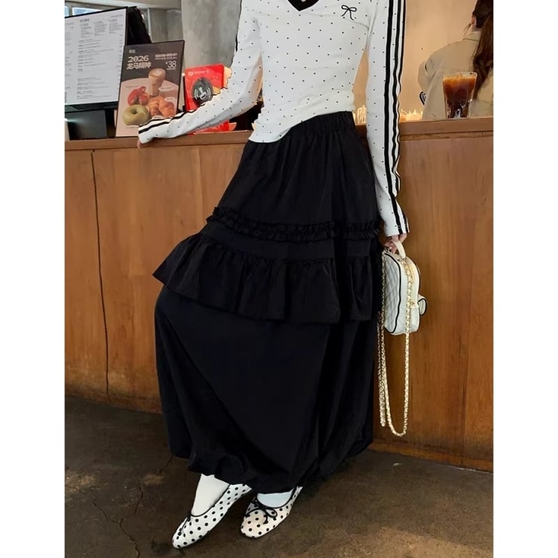 Tiered balloon skirt B4046 | Mbeaute