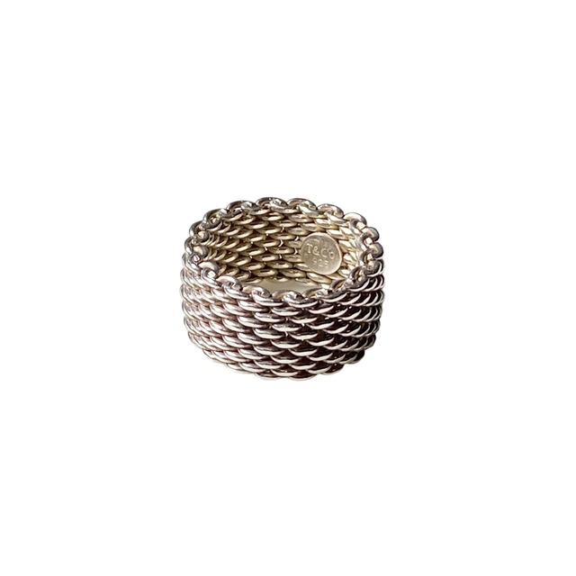 vintage TIFFANY silver wide “Somerset” ring