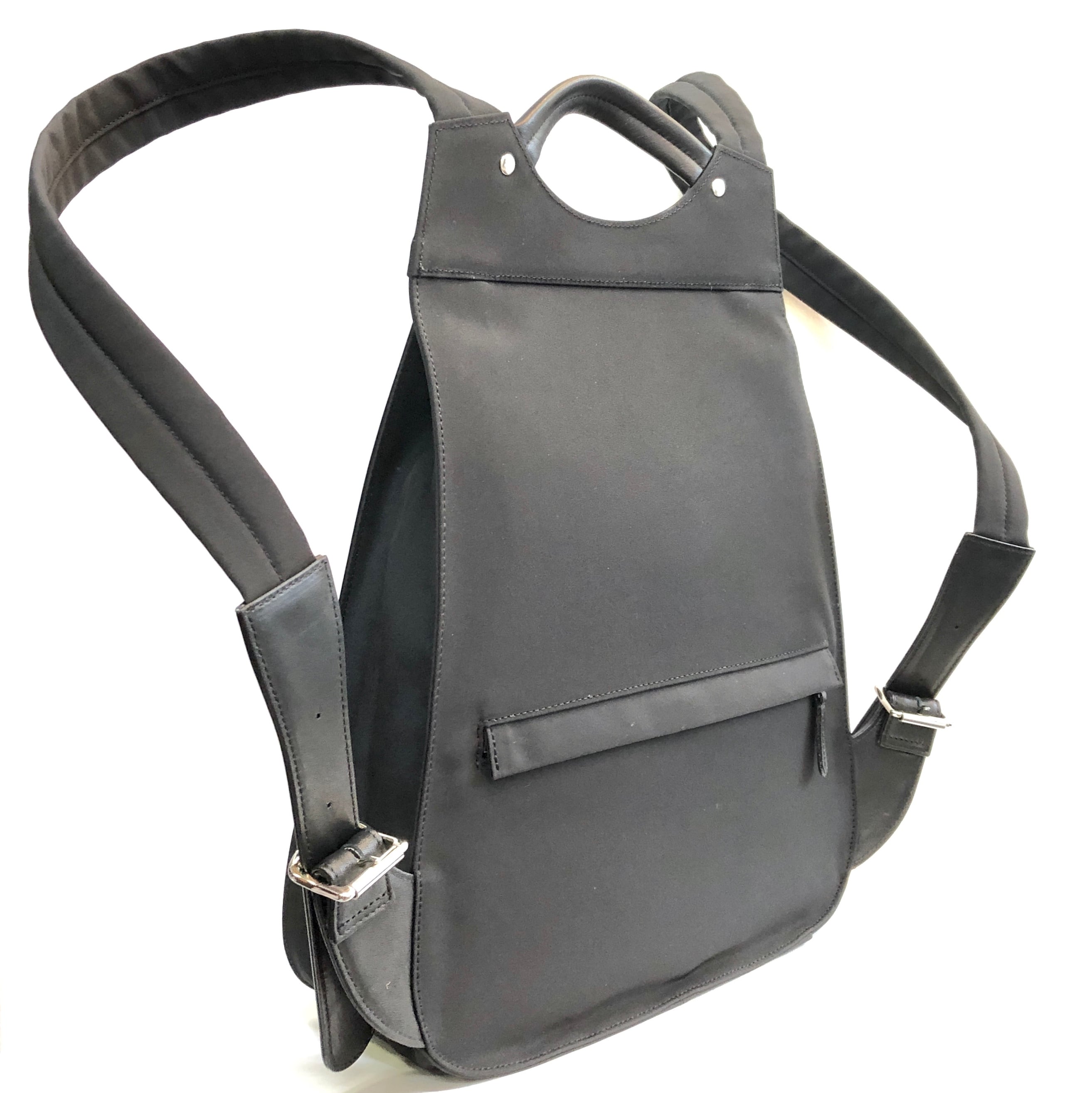 ブラック&ブラック」レザーコンビ 蔵前街歩きリュック2 | 蔵前街歩き