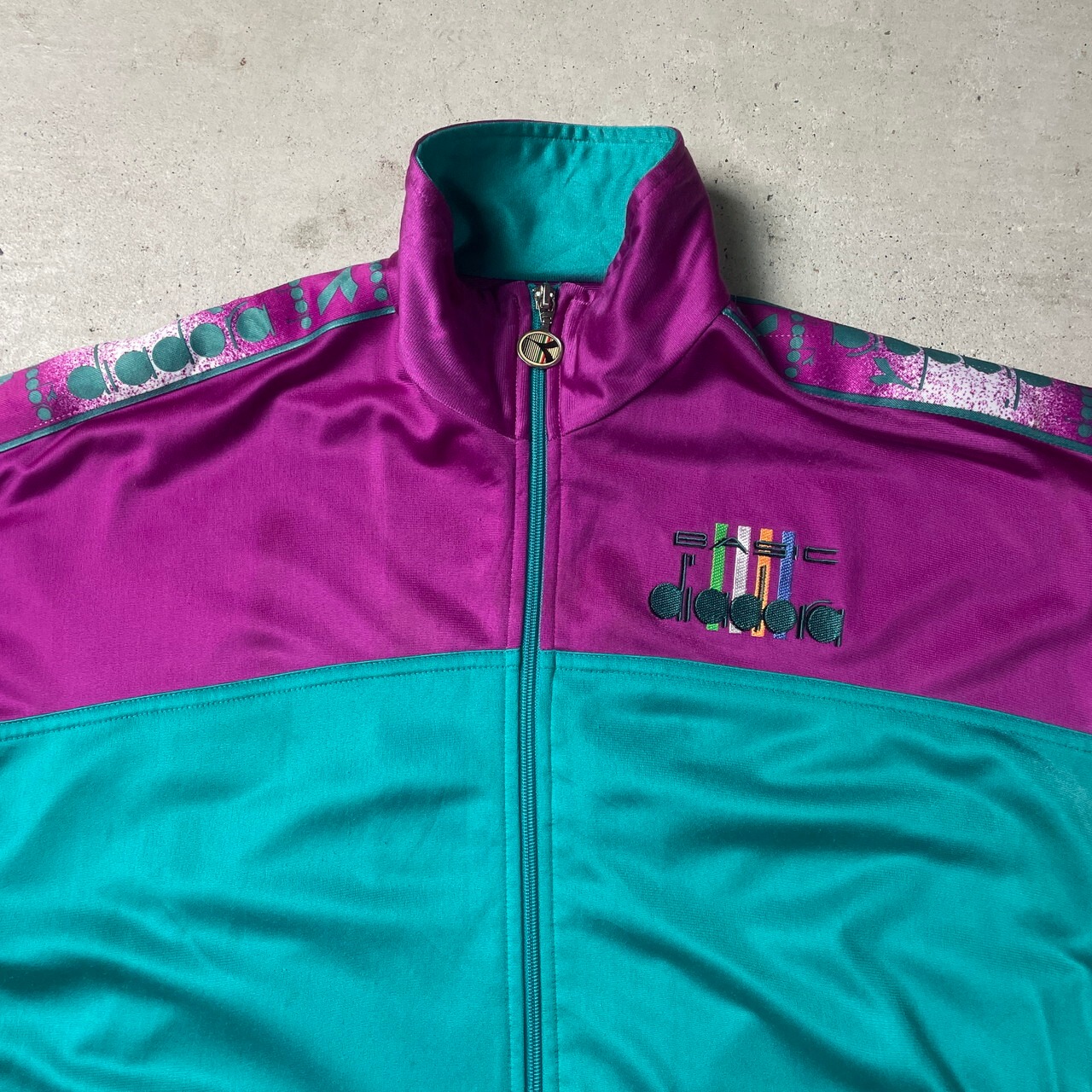 90年代 DIADORA ディアドラ トラックジャケット ジャージ バイカラー 