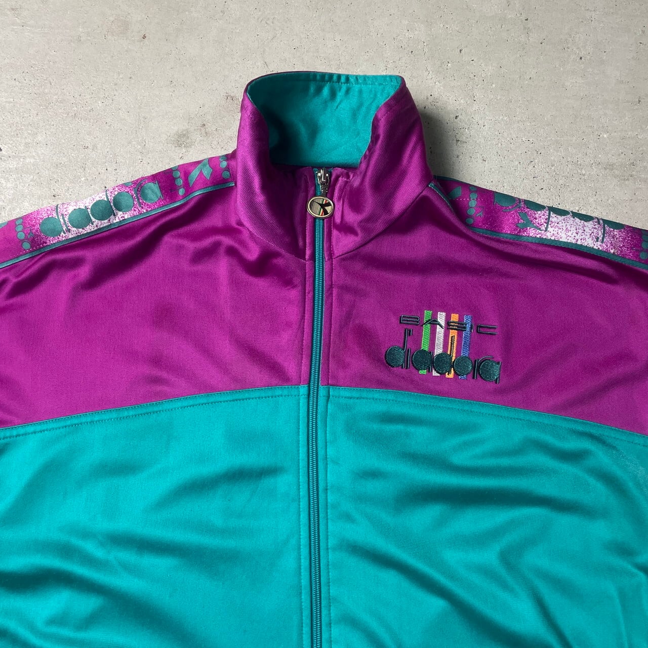90年代 DIADORA ディアドラ トラックジャケット ジャージ バイカラー 