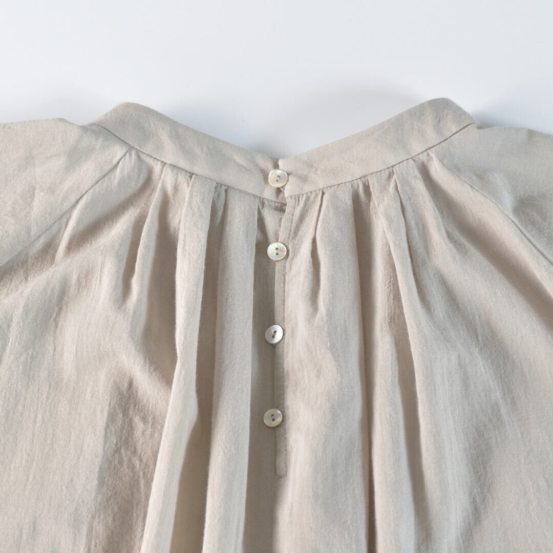 evam eva エヴァムエヴァ コットンローン・ワンピース cotton lawn one-piece ・セージ 薄く透け感のあるコットンの生地をたっぷりと使用しましたワンピースです【送料無料】