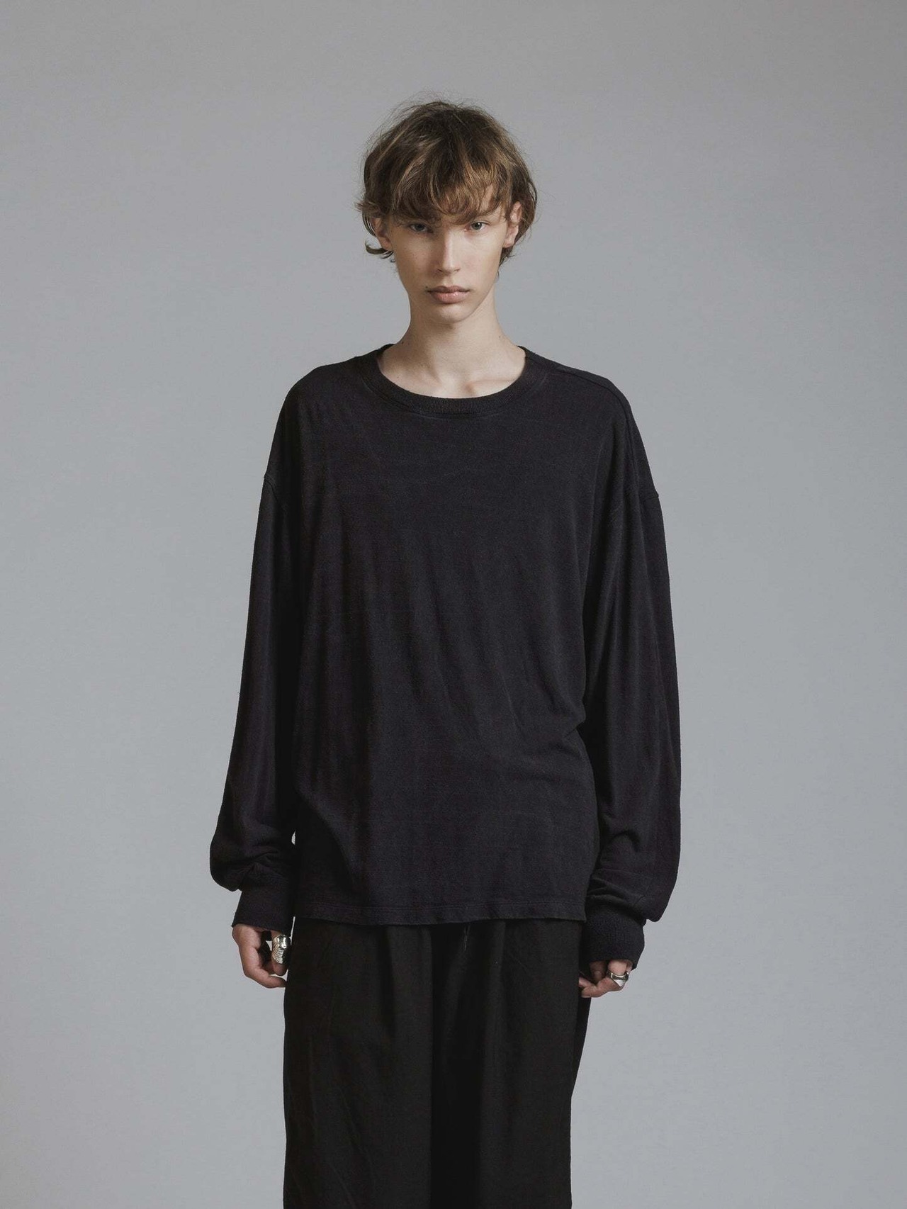 【26AW | MEN】 THE VIRIDI-ANNE ザヴィリディアン / SILK L/S T-SHIRT  / Tシャツ /  VI404601 - 1