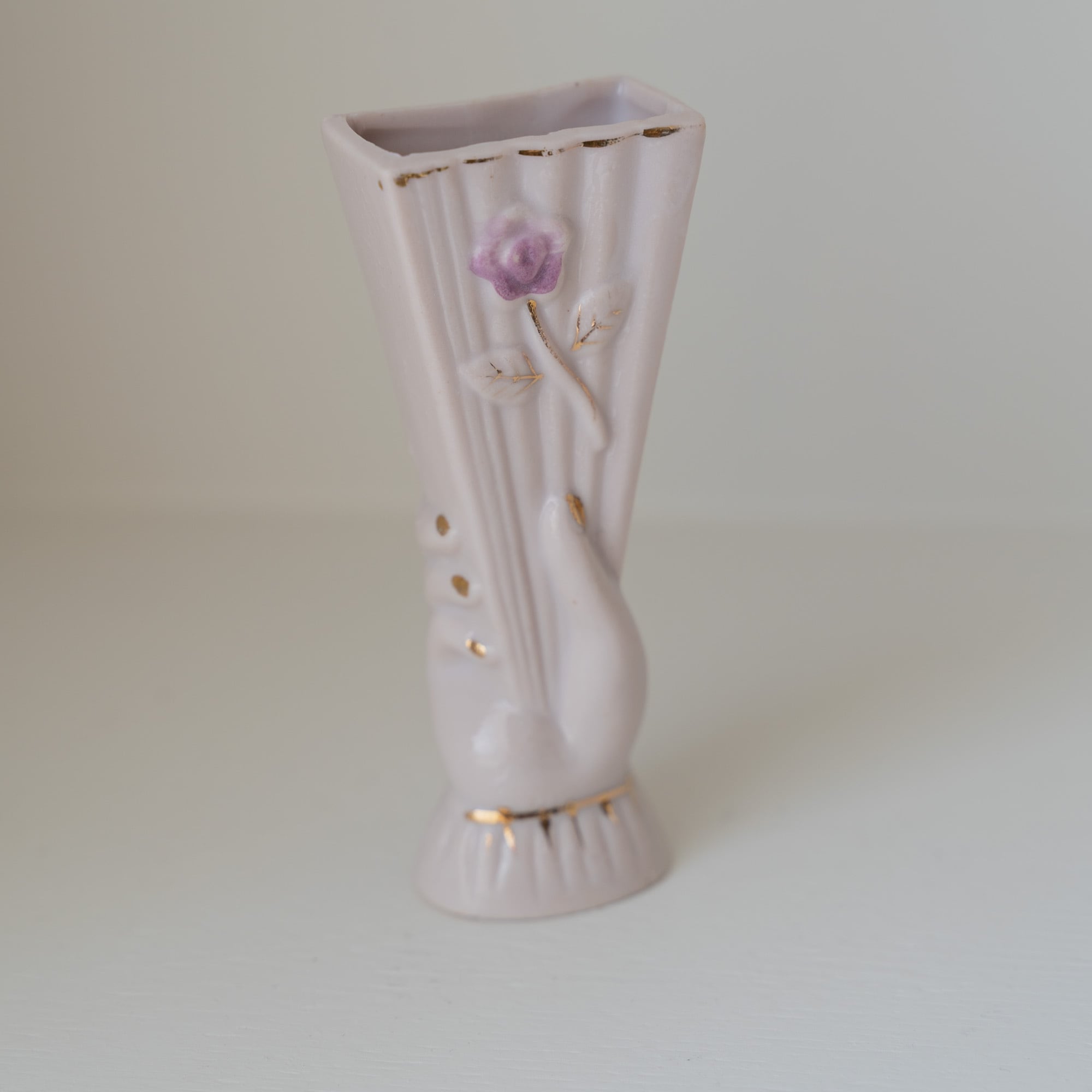 Hand-Motif Rose Vase