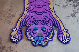 Tibetan Tiger Rug 《Mサイズ•シルク•オリジナル•パープルバージョン030》チベタンタイガーラグ