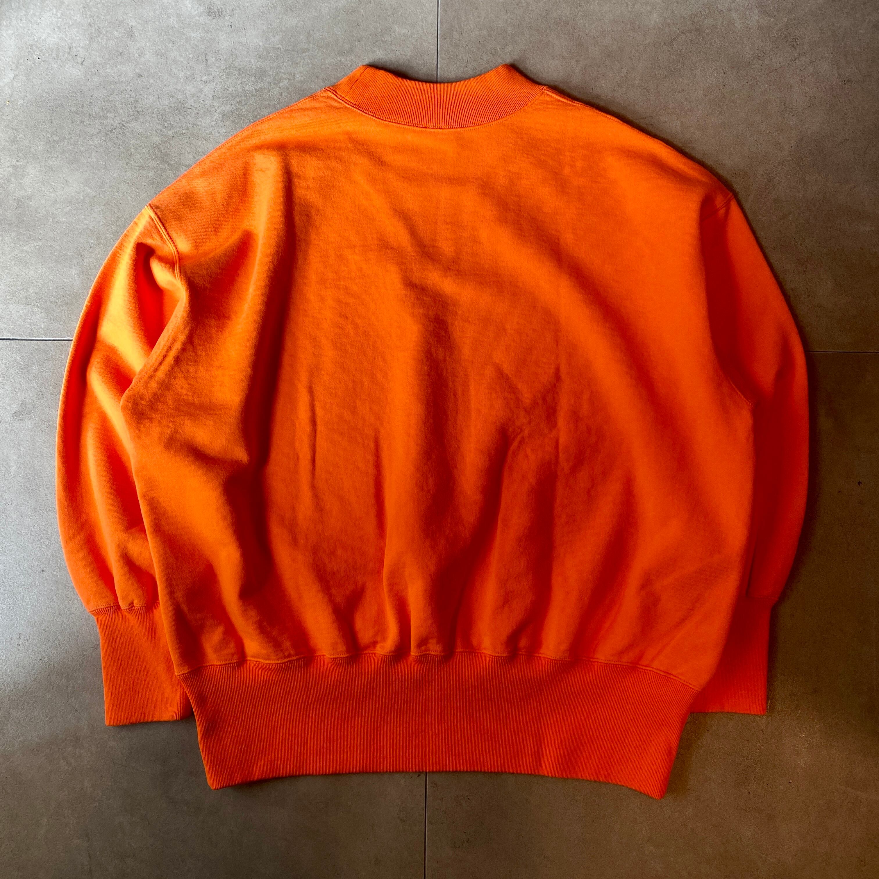 ChahChah LOOPBACK TERRY WIDE CREW NECK SWEAT SHIRT SUNSET ORANGE