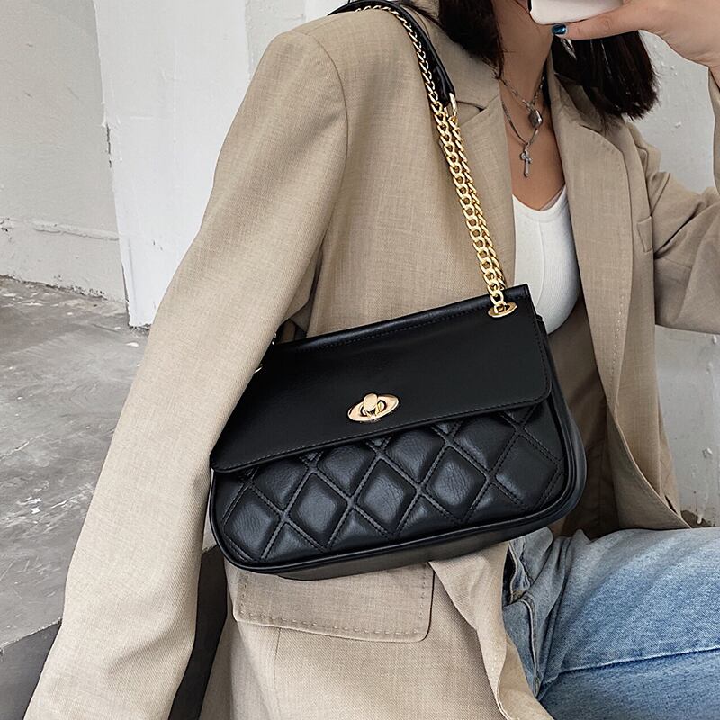 チェーンワンショルダーアンダーアームスモールバッグレディース2020人気の新しいトレンディなファッションネットセレブリティワイルドロンバスメッセンジャーバッグ 手作りハンドバック1939665649