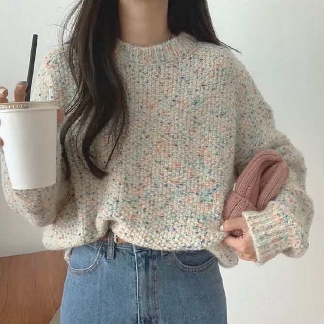 ミックスカラーニット 韓国レディースファッション通販 Krex ケーレックス