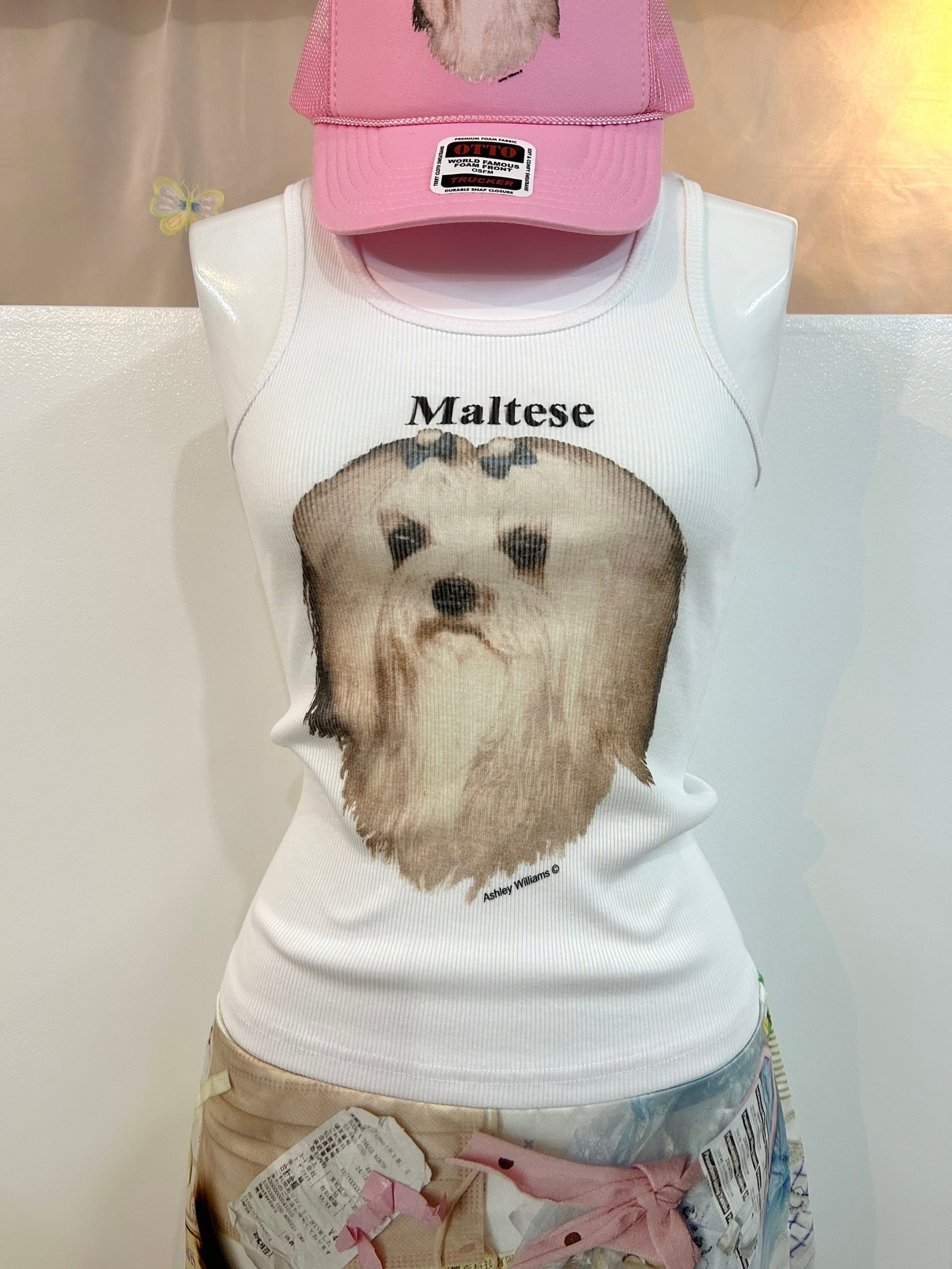 Ashley WILLIAMS tank top / maltese white