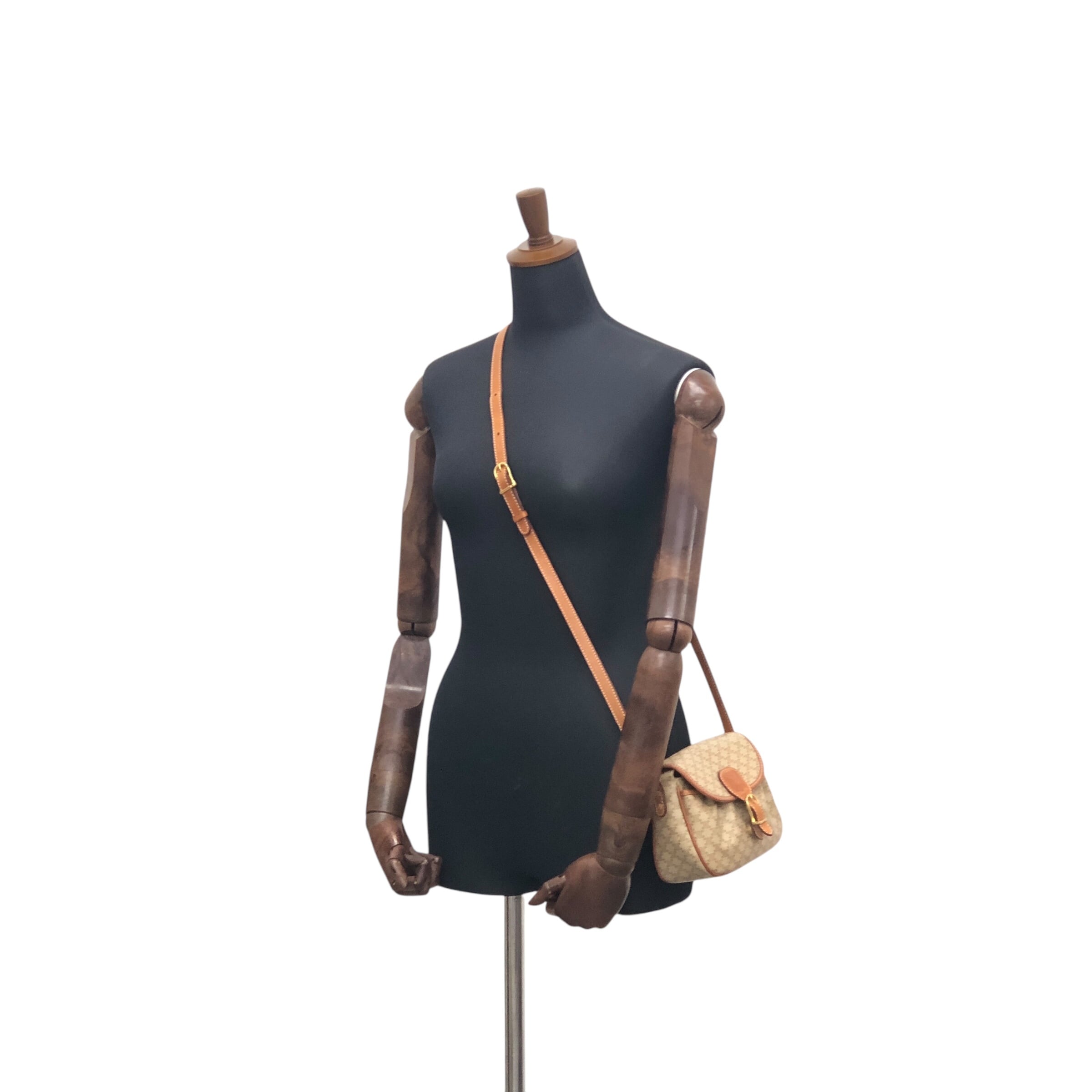 CELINE セリーヌ ショルダーバッグ ベージュ ブラゾン型押し PVCレザー
