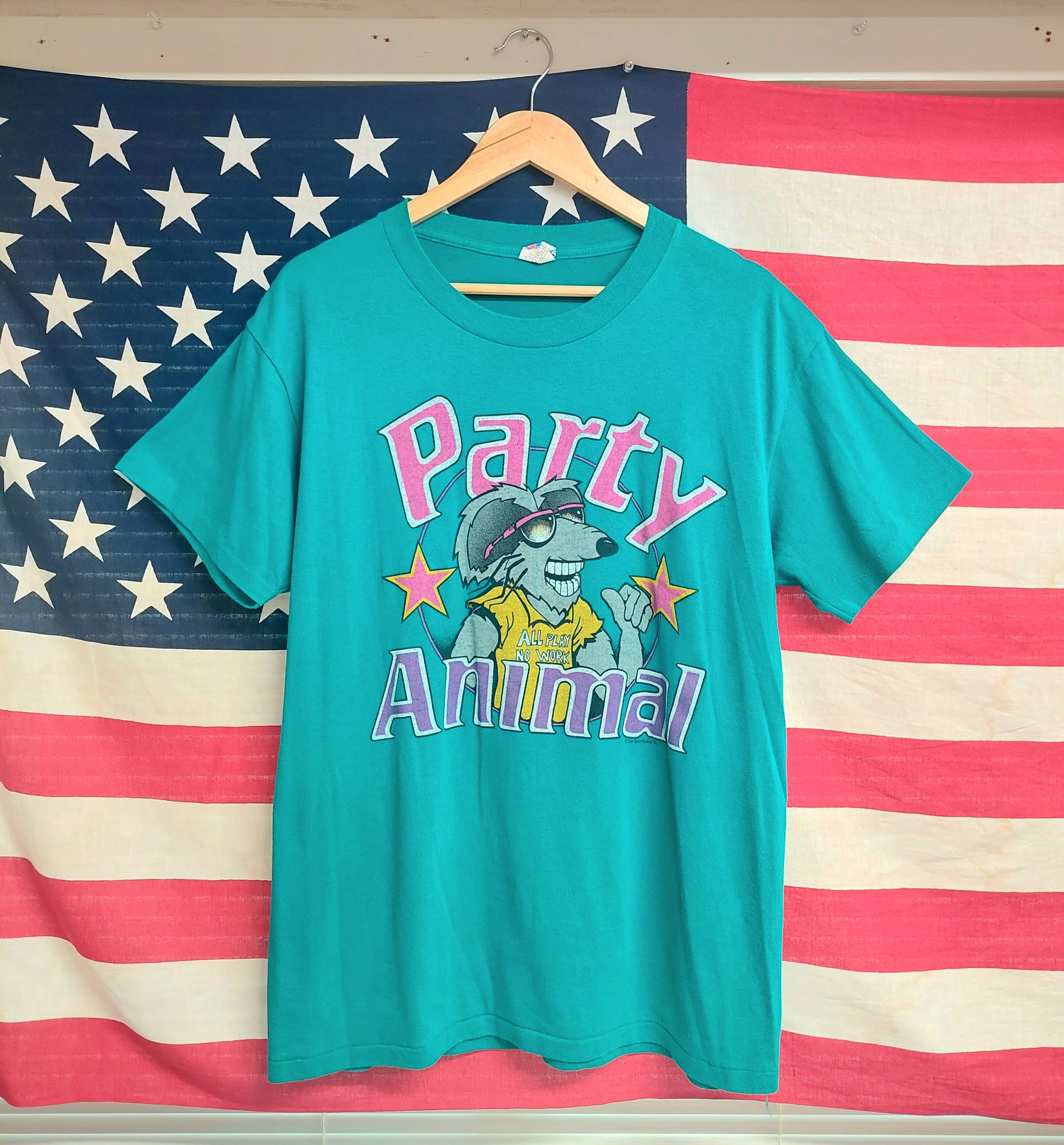 90's~80's USA製 Party Animal Tシャツ XLサイズ | 古着屋LIBERTY 90's~80's USA製 Party Animal Tシャツ XLサイズ | 古着屋LIBERTY
