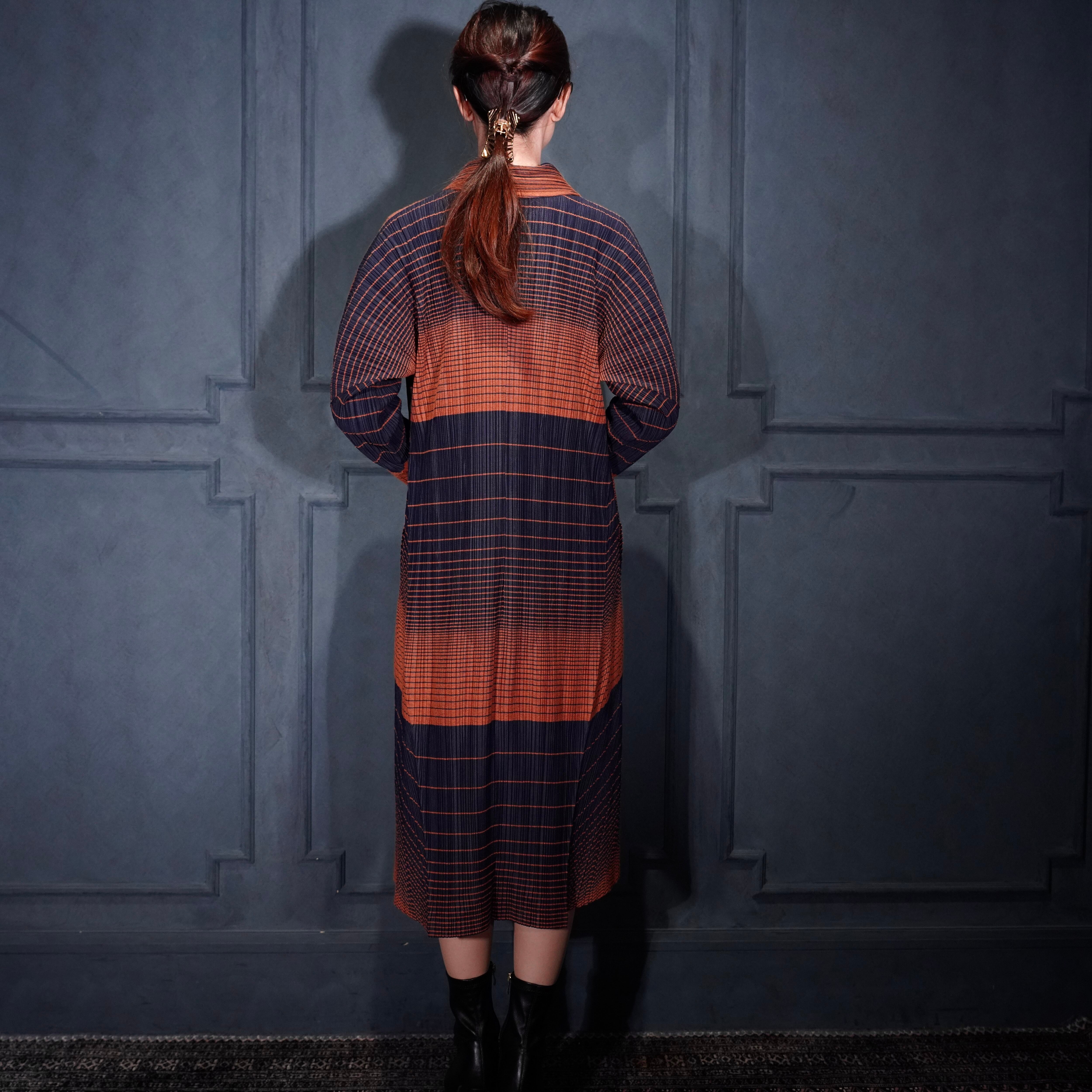 専用【 ISSEY MIYAKE me 】 薄手コート&長袖ワンピース　L PLEATS PLEASE ISSEY MIYAKE PLEATS COAT LIKE ONE PIECE/プリーツ