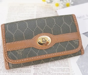 Christian Dior ハニカム柄 キーケース グレー Dior dior ディオール クリスチャンディオール keycase
