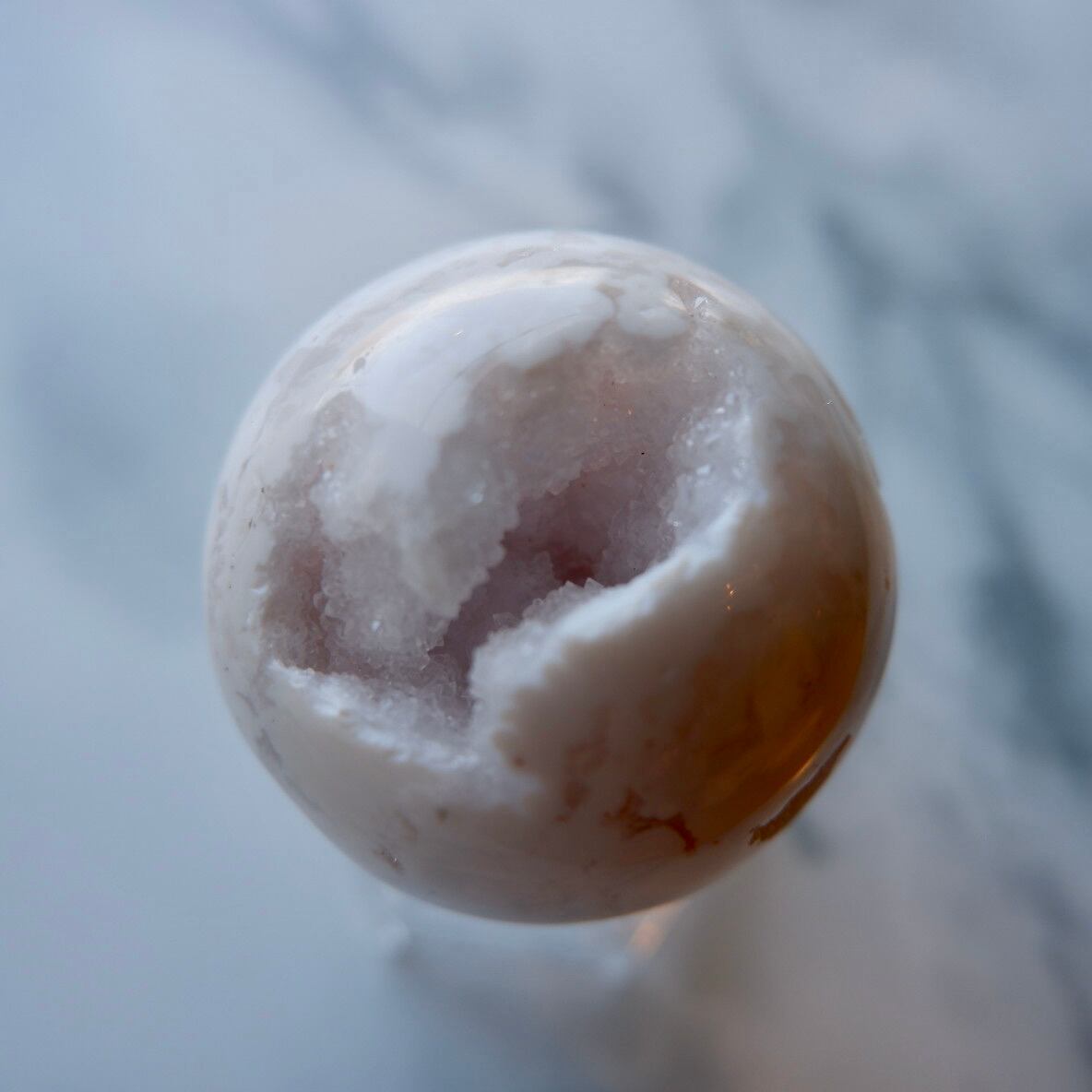 Kさま専用ページ ✴︎ Snow White Druzy Agate mini Sphere | miniME