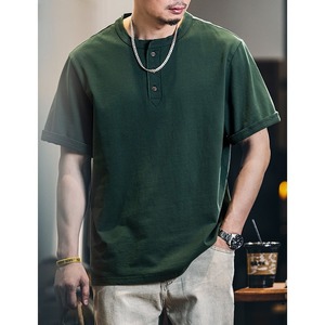 basic half-button t-shirts A1231