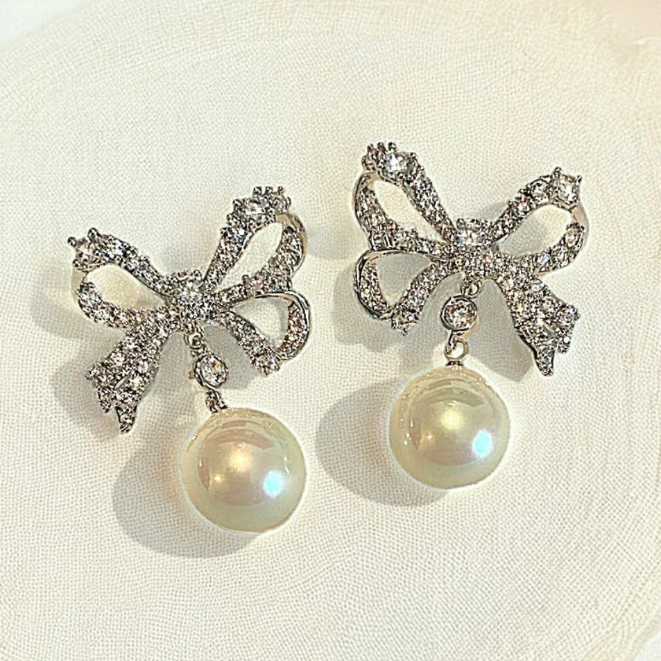 ボウパール( ピアス / イヤリング)