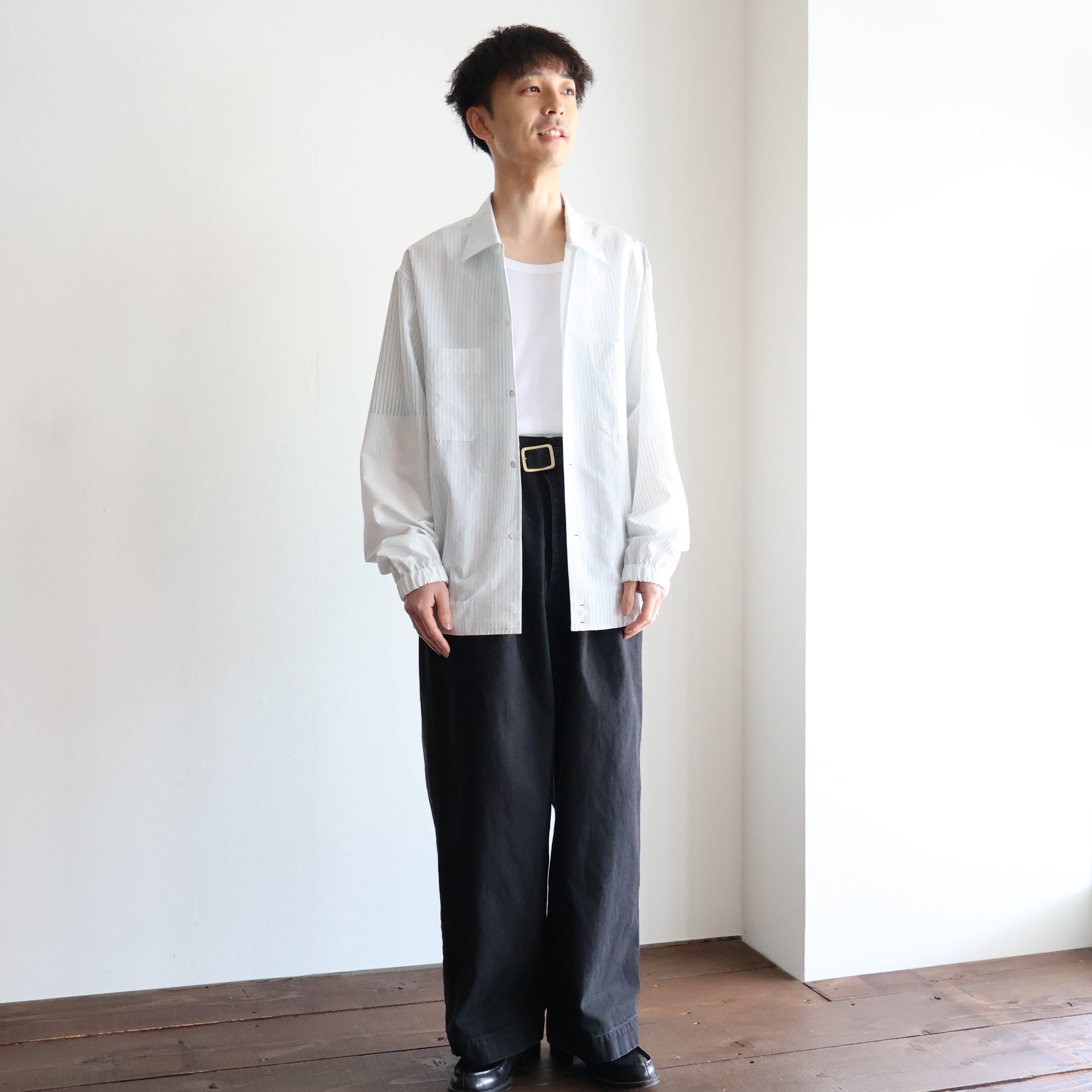 Gurank “ CH belted work pants ( Black )” | H.inch