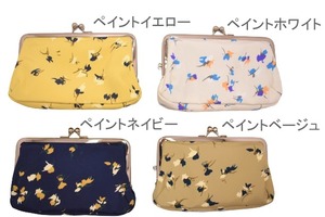 がま口 財布 角型 (ペイントベージュ) 小銭入れ レトロ 工房 手作り 日本製 エコパッケージ MX-0035-294