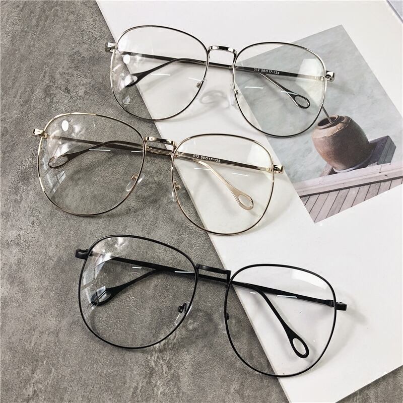 ラージフレームファッションフラットミラーメンズ&レディースオールマッチカジュアルグレバージョンは薄型フレームフルフレームにグレフレームトレンディ商品を装着可能 ブラック・アイド・ピーズ49107960604