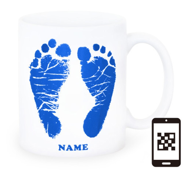 ai mug-white   A-type (BLUE)　QRコード付き