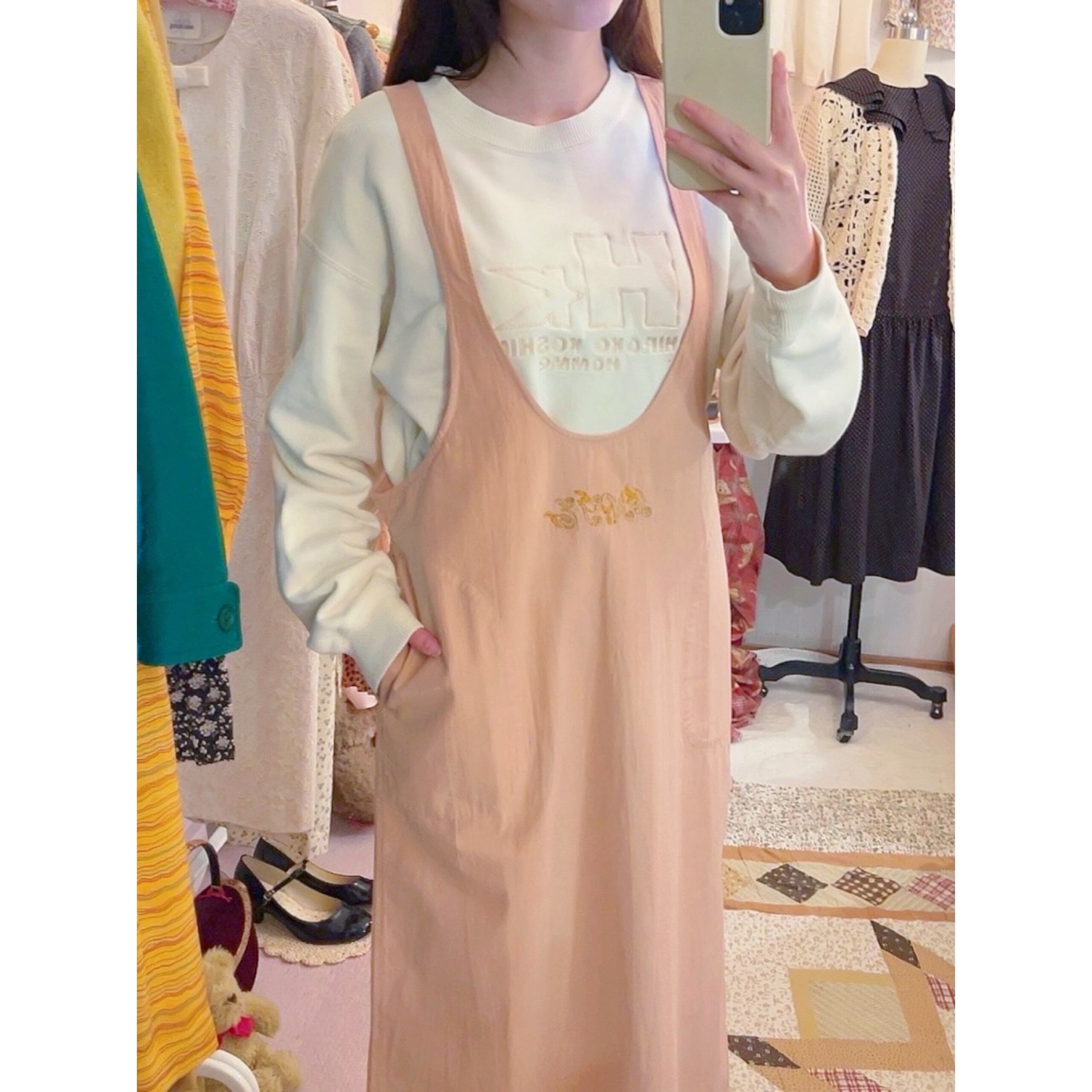 INGEBORG / pale pink round jumper skirt