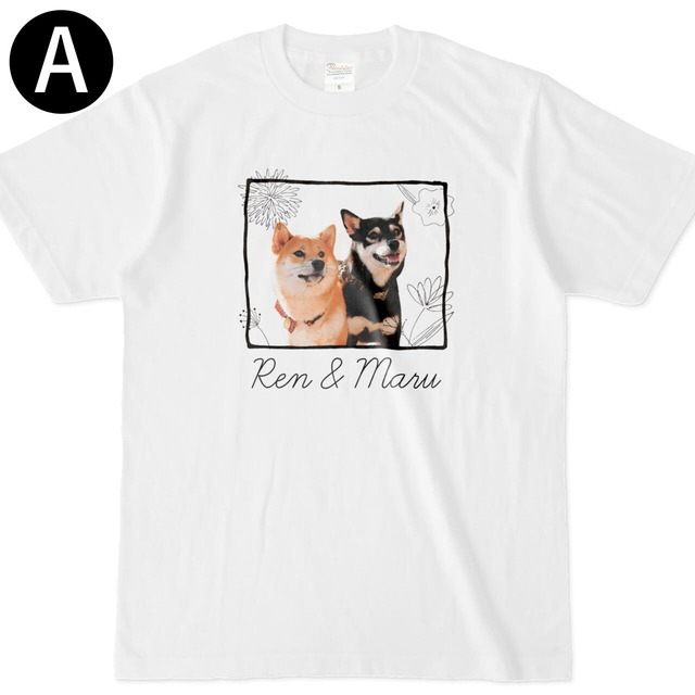 うちの子Ｔシャツ【花柄Ver.】お好きなお花で飾ります！