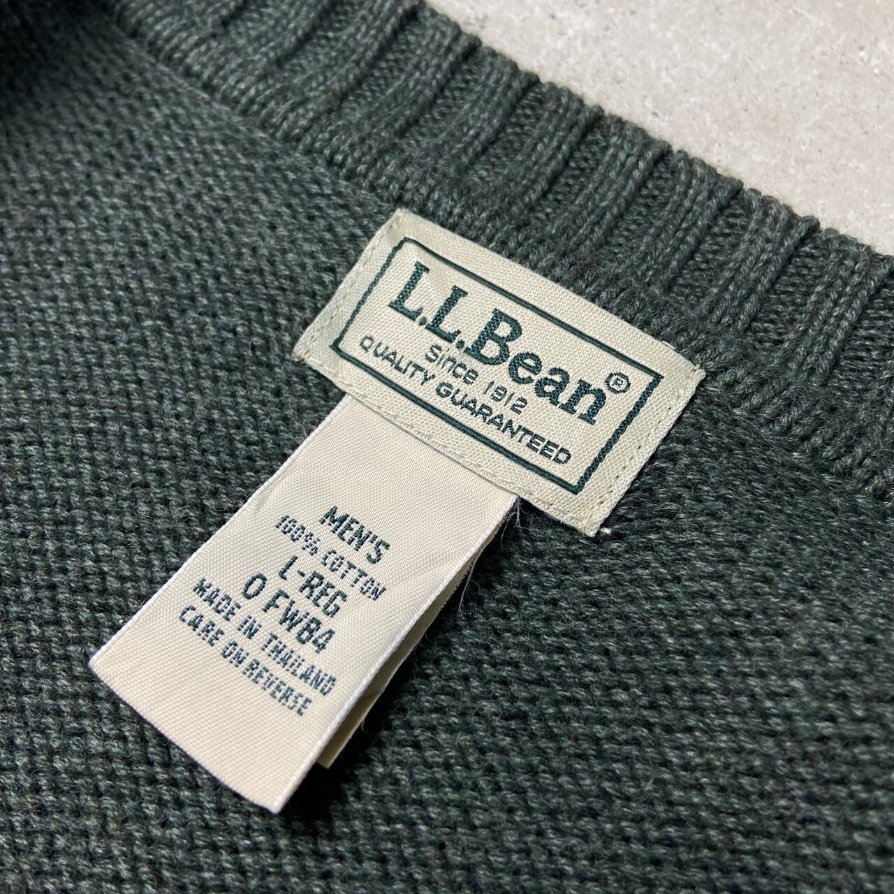 L.L.Bean エルエルビーン コットンニットセーター メンズL 古着 